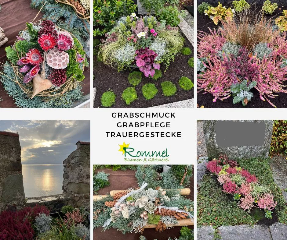 Trauerfloristik, Grabpflege, Blumen, Gärtnerei Rommel, Trauer, Floristik, Nonnenhorn, Bodensee Trauerfloristik, Grabpflege, Blumen, Gärtnerei Rommel, Trauer, Floristik, Nonnenhorn, Bodensee